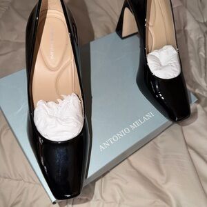 Antonio Melani Black Patent Leather Heels